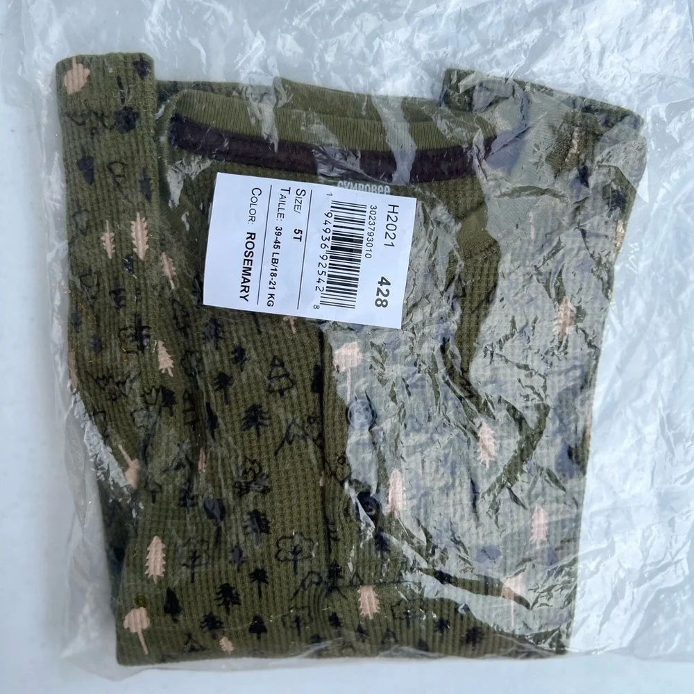 Gymboree Boys Forest Henley Top Critter Campout Rosemary
